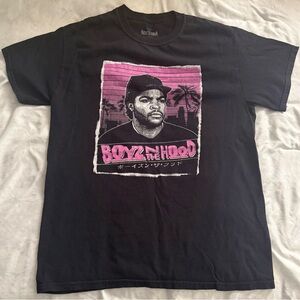 Black and Pink BoyzNTheHood Graphic Short Sleeve Tee